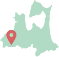 青森県の西目屋村をさした地図